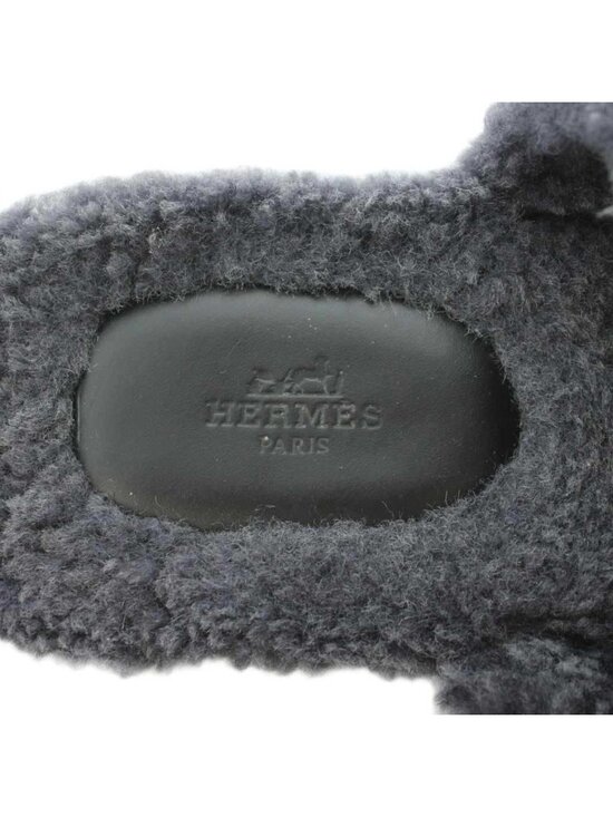Hermes Izmir Slide Sandals Fleece 41 Gray main image 9